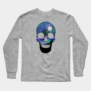 Skull nightscape Long Sleeve T-Shirt